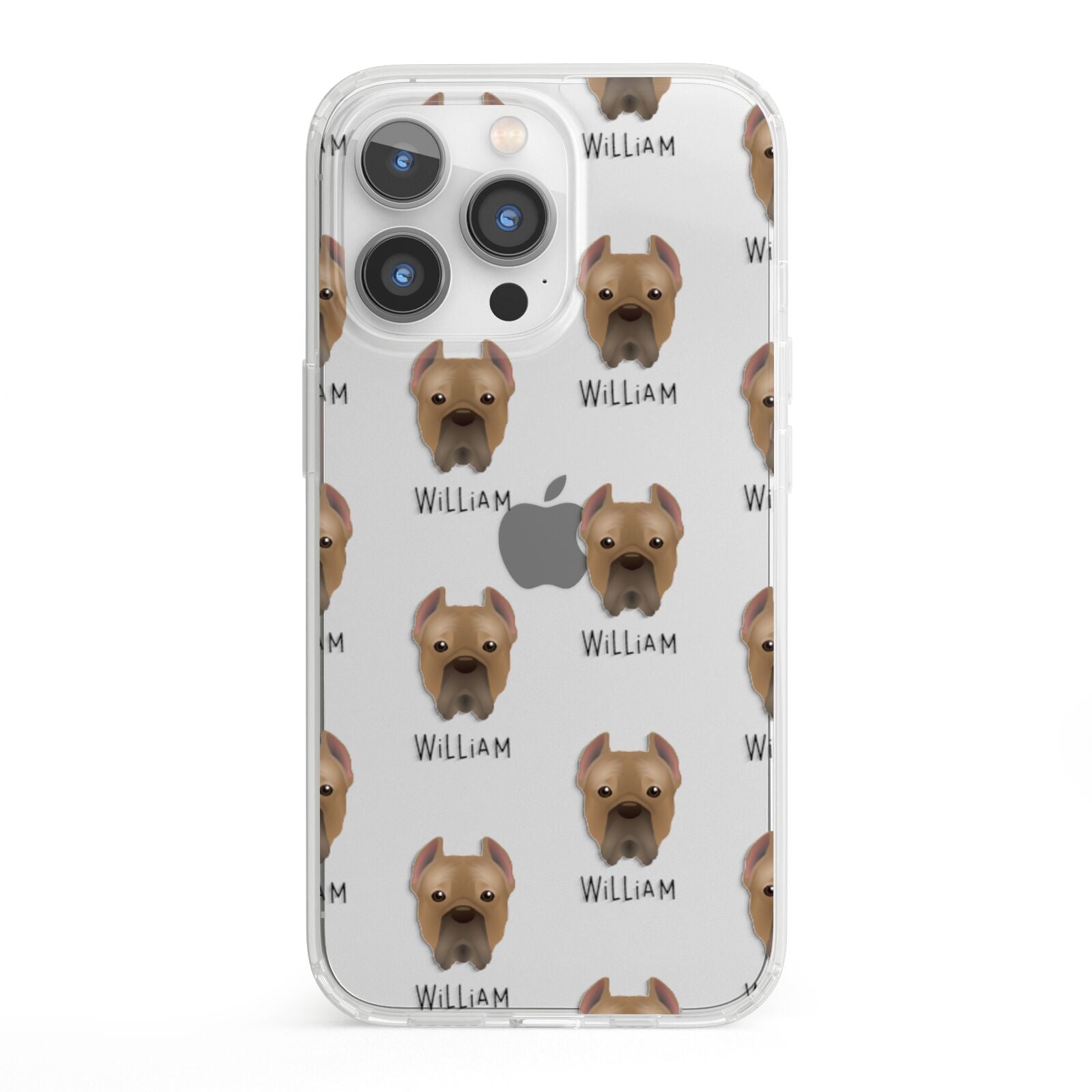 Cane Corso Italiano Icon with Name iPhone 13 Pro Clear Bumper Case