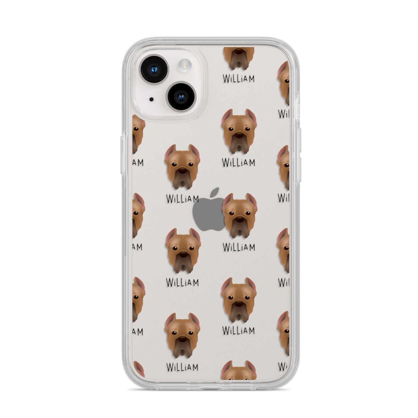 Cane Corso Italiano Icon with Name iPhone 14 Plus Clear Tough Case Starlight
