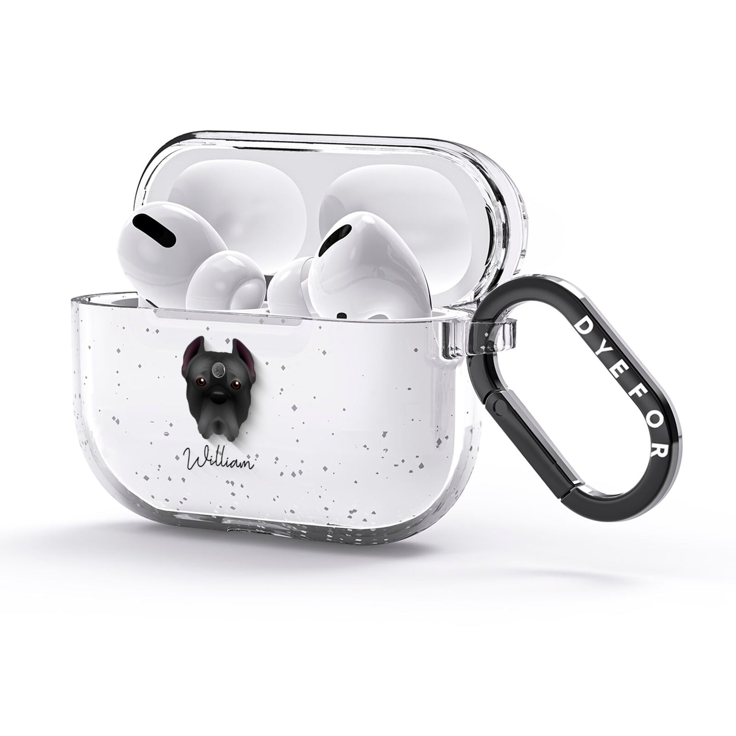 Cane Corso Italiano Personalised AirPods Glitter Case 3rd Gen Side Image