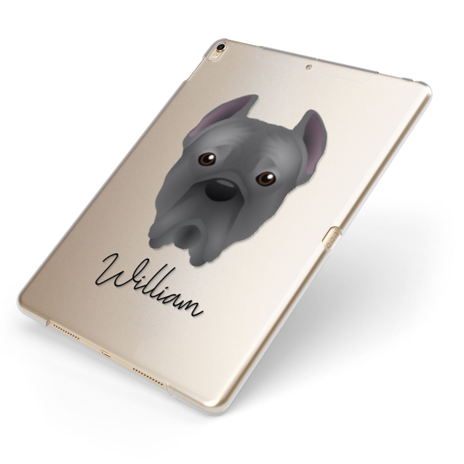 Cane Corso Italiano Personalised Apple iPad Case on Gold iPad Side View