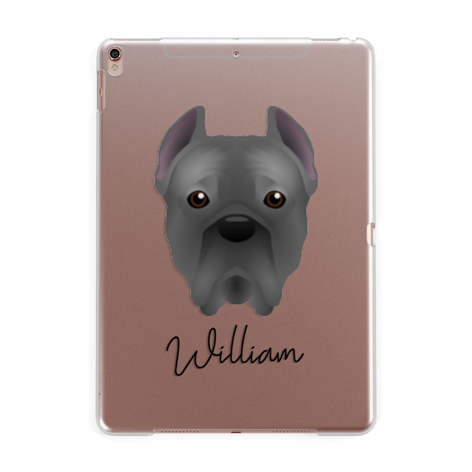 Cane Corso Italiano Personalised Apple iPad Rose Gold Case