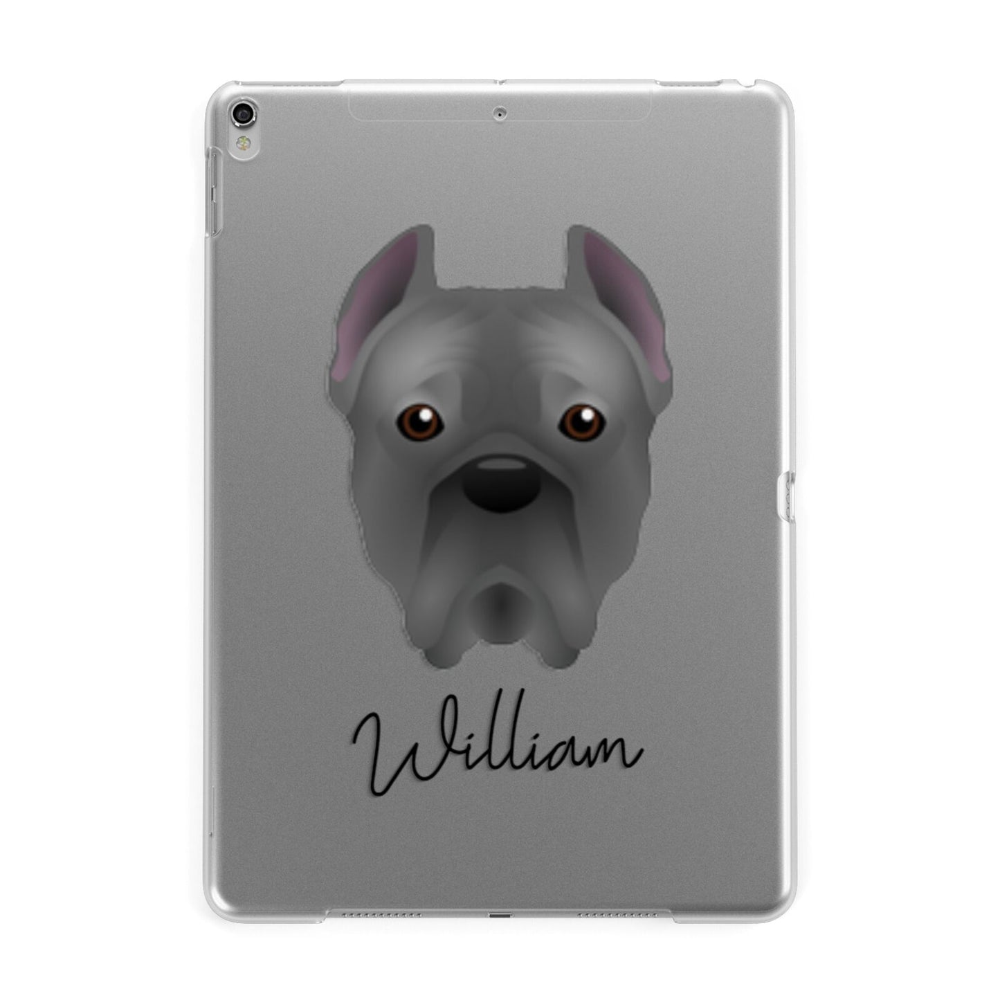 Cane Corso Italiano Personalised Apple iPad Silver Case