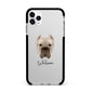Cane Corso Italiano Personalised Apple iPhone 11 Pro Max in Silver with Black Impact Case