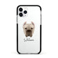 Cane Corso Italiano Personalised Apple iPhone 11 Pro in Silver with Black Impact Case