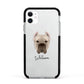 Cane Corso Italiano Personalised Apple iPhone 11 in White with Black Impact Case