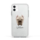 Cane Corso Italiano Personalised Apple iPhone 11 in White with White Impact Case