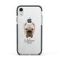 Cane Corso Italiano Personalised Apple iPhone XR Impact Case Black Edge on Silver Phone