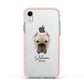 Cane Corso Italiano Personalised Apple iPhone XR Impact Case Pink Edge on Silver Phone