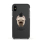 Cane Corso Italiano Personalised Apple iPhone Xs Impact Case Black Edge on Black Phone
