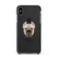 Cane Corso Italiano Personalised Apple iPhone Xs Max Impact Case Black Edge on Black Phone
