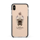 Cane Corso Italiano Personalised Apple iPhone Xs Max Impact Case Black Edge on Gold Phone