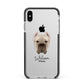 Cane Corso Italiano Personalised Apple iPhone Xs Max Impact Case Black Edge on Silver Phone