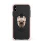 Cane Corso Italiano Personalised Apple iPhone Xs Max Impact Case Pink Edge on Black Phone