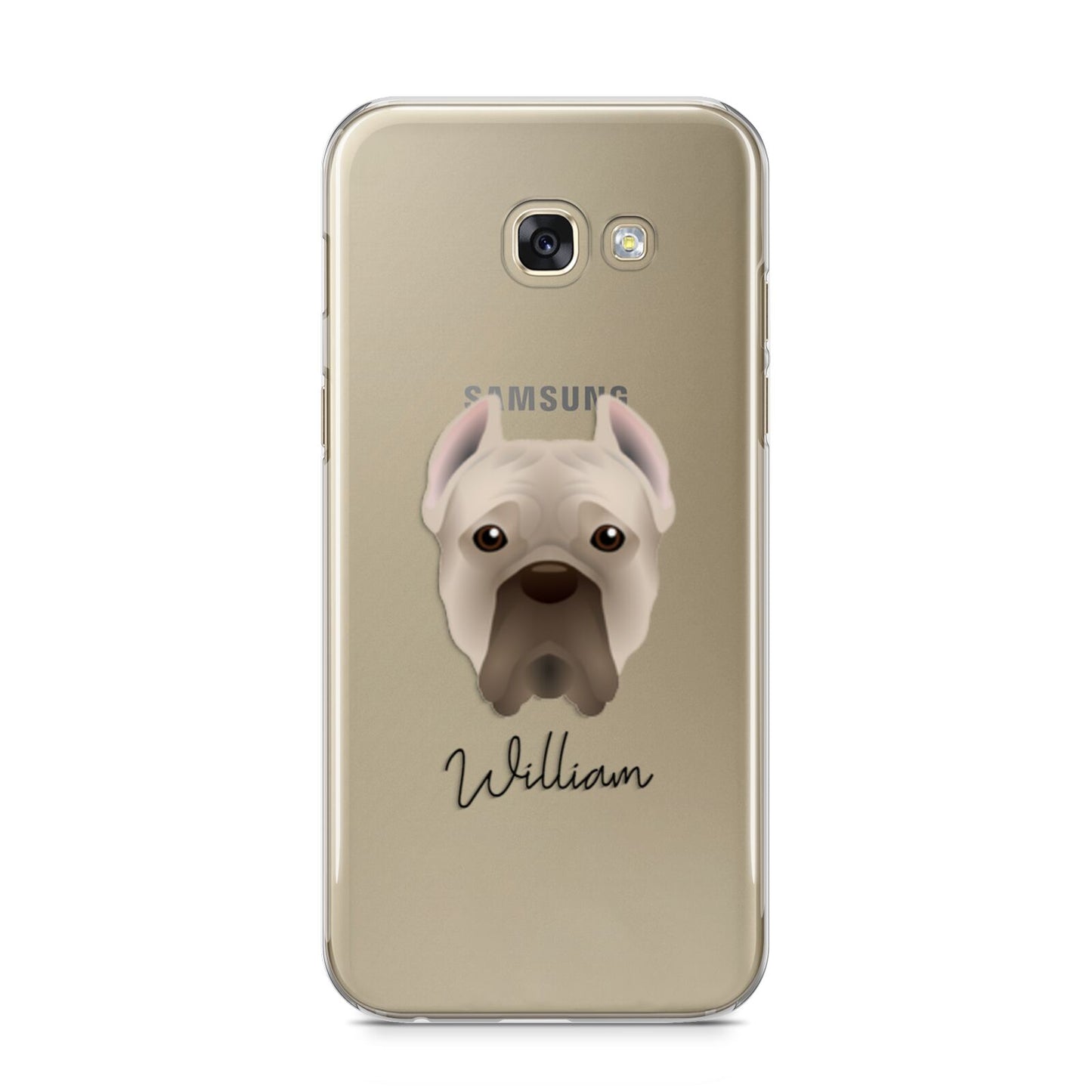 Cane Corso Italiano Personalised Samsung Galaxy A5 2017 Case on gold phone