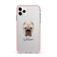 Cane Corso Italiano Personalised iPhone 11 Pro Max Impact Pink Edge Case