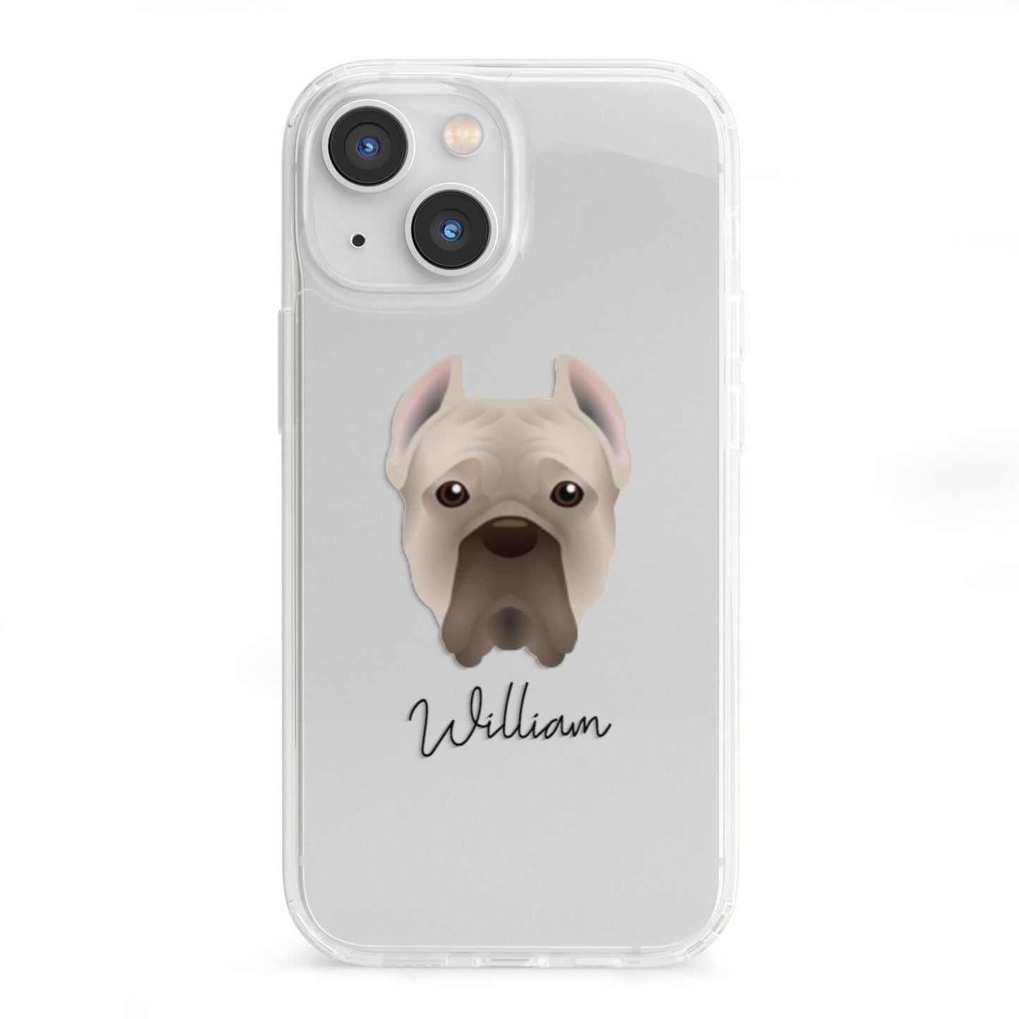 Cane Corso Italiano Personalised iPhone 13 Mini Clear Bumper Case