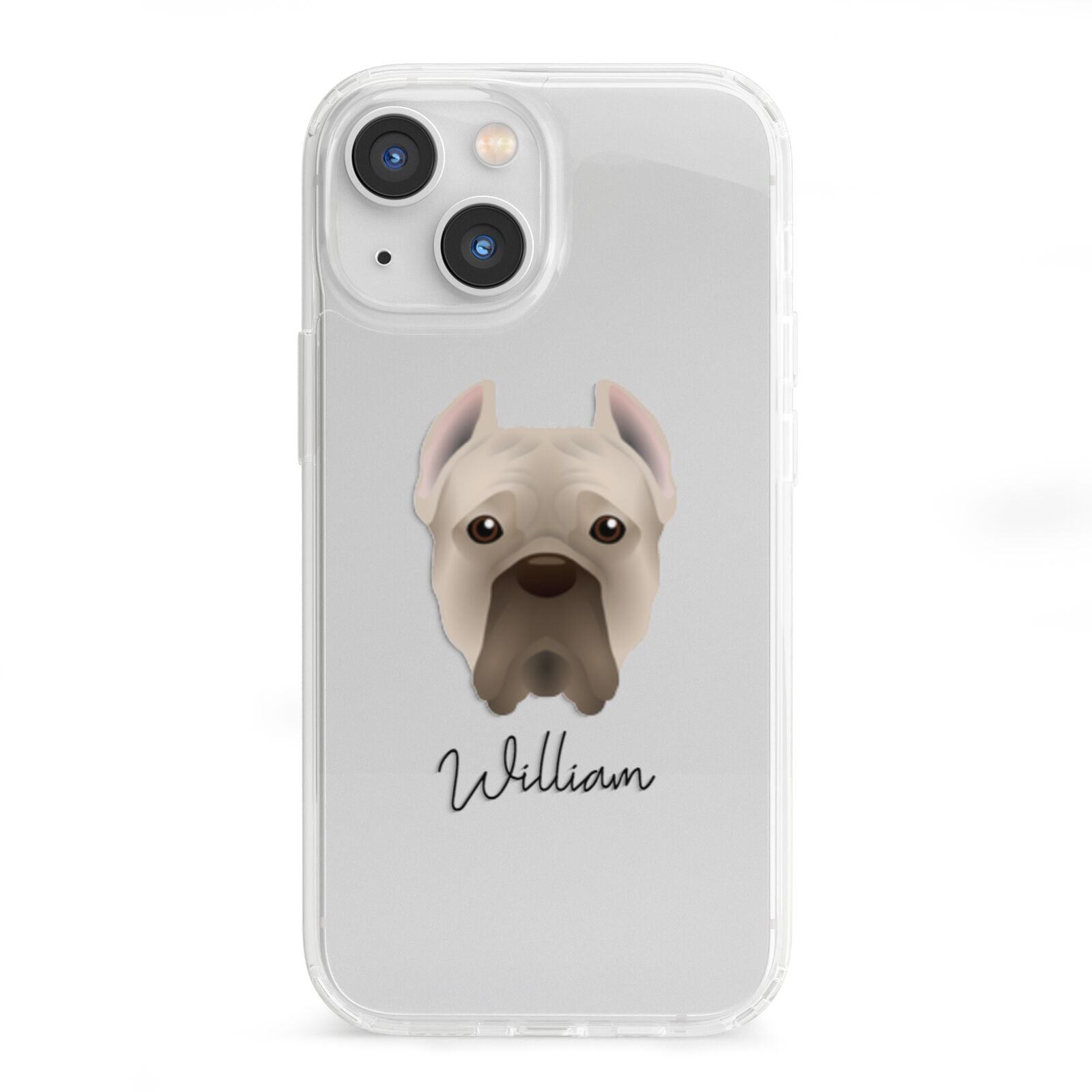 Cane Corso Italiano Personalised iPhone 13 Mini Clear Bumper Case