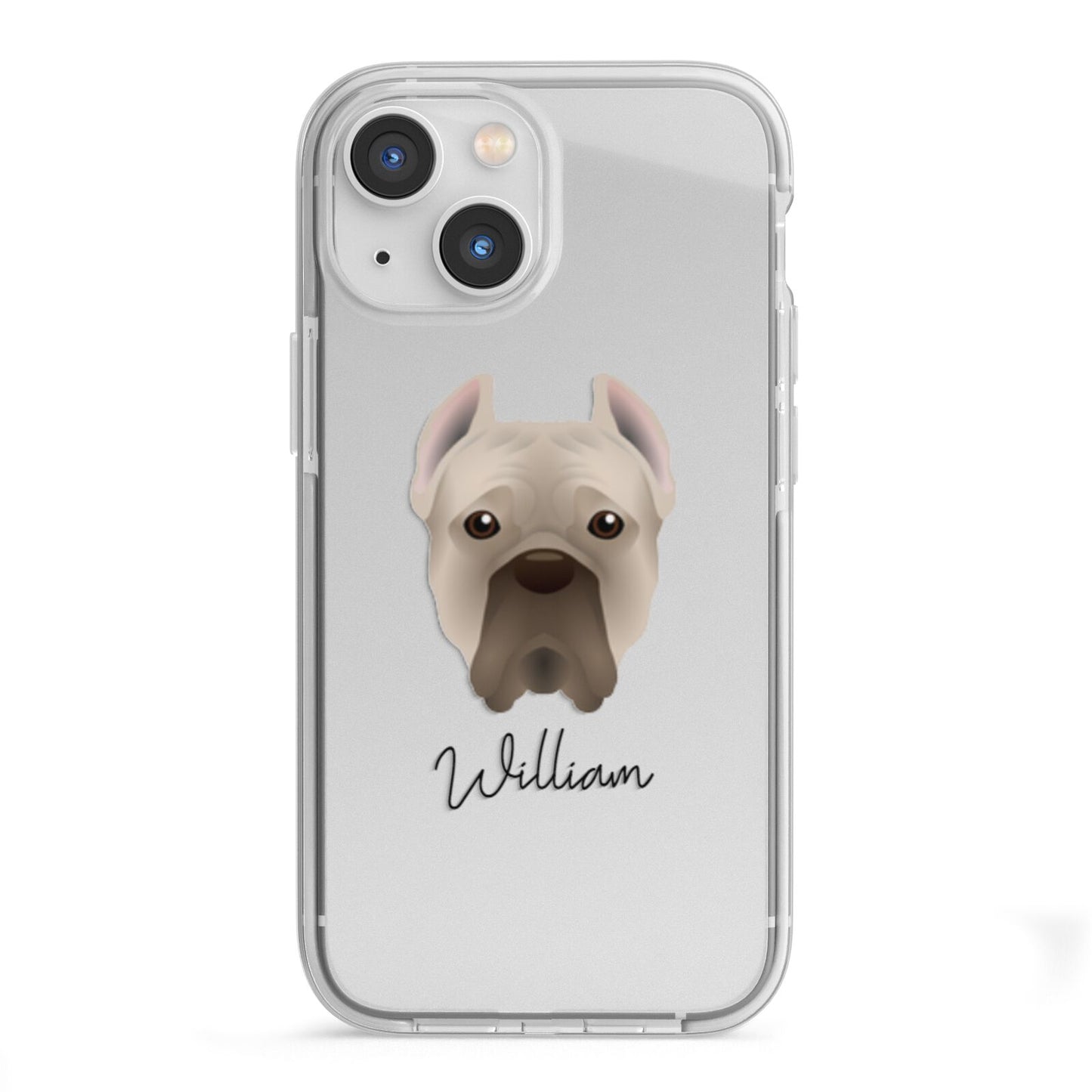 Cane Corso Italiano Personalised iPhone 13 Mini TPU Impact Case with White Edges