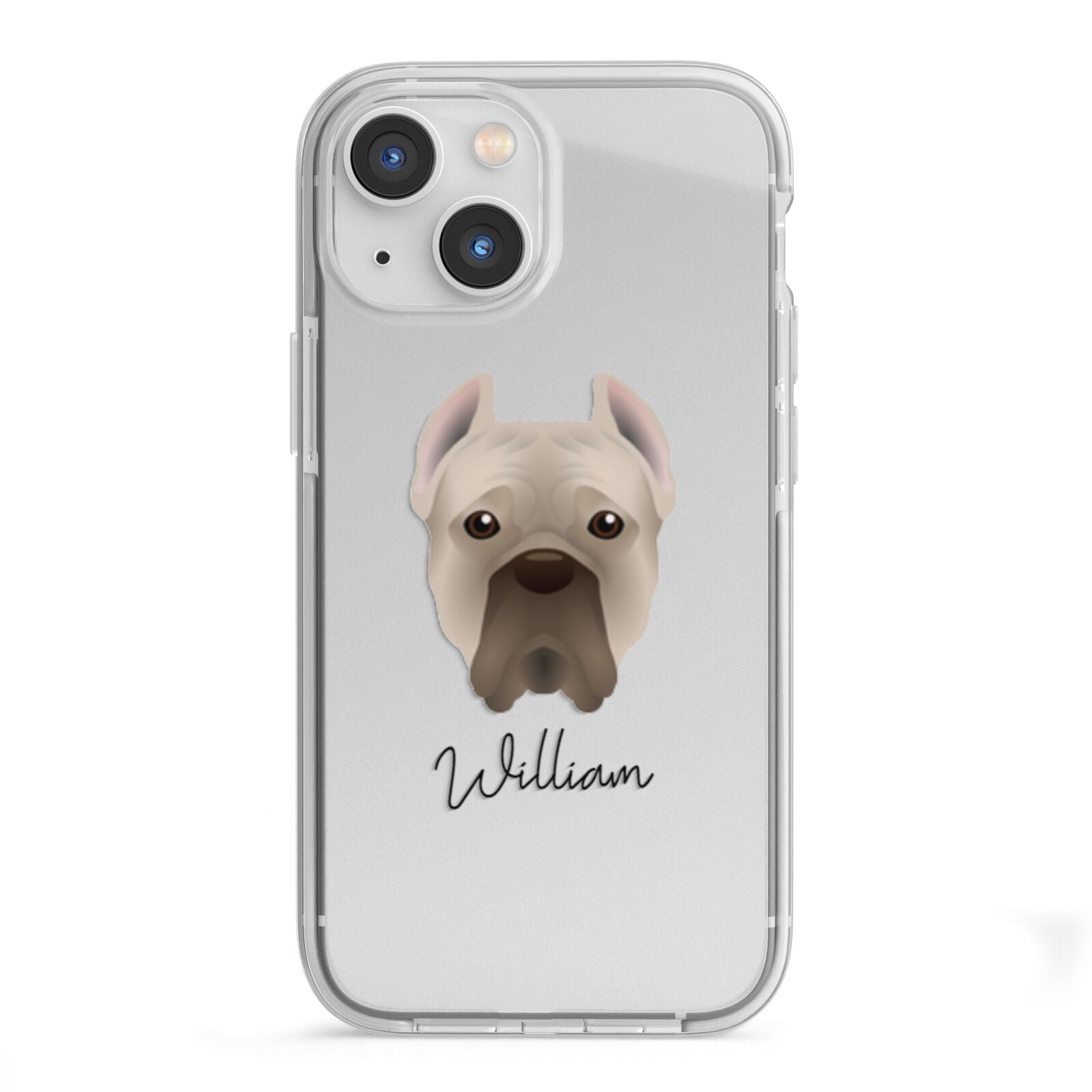 Cane Corso Italiano Personalised iPhone 13 Mini TPU Impact Case with White Edges