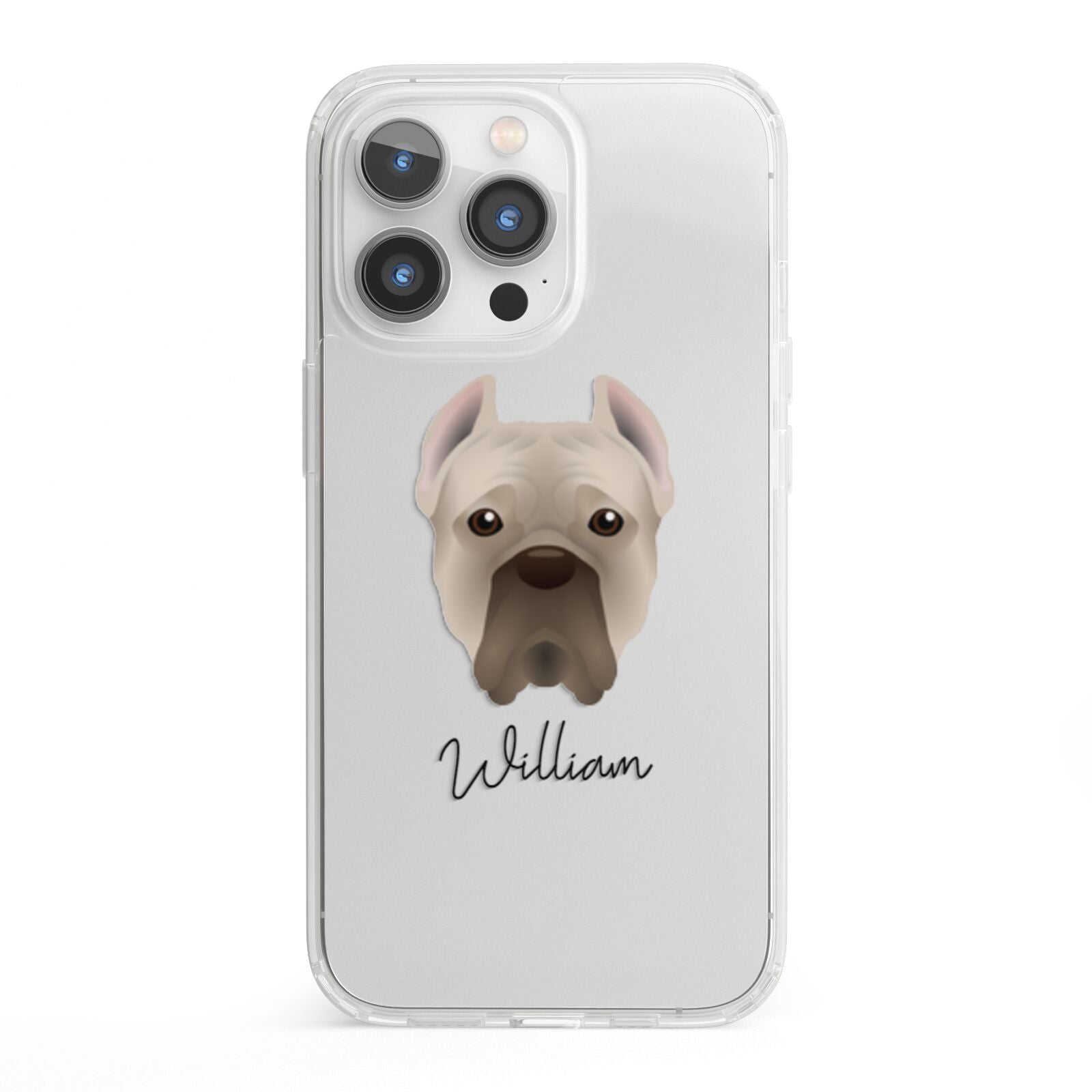 Cane Corso Italiano Personalised iPhone 13 Pro Clear Bumper Case