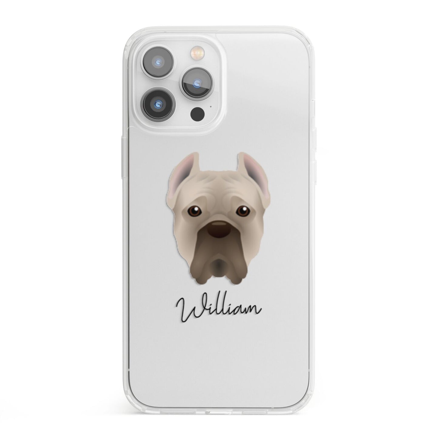 Cane Corso Italiano Personalised iPhone 13 Pro Max Clear Bumper Case