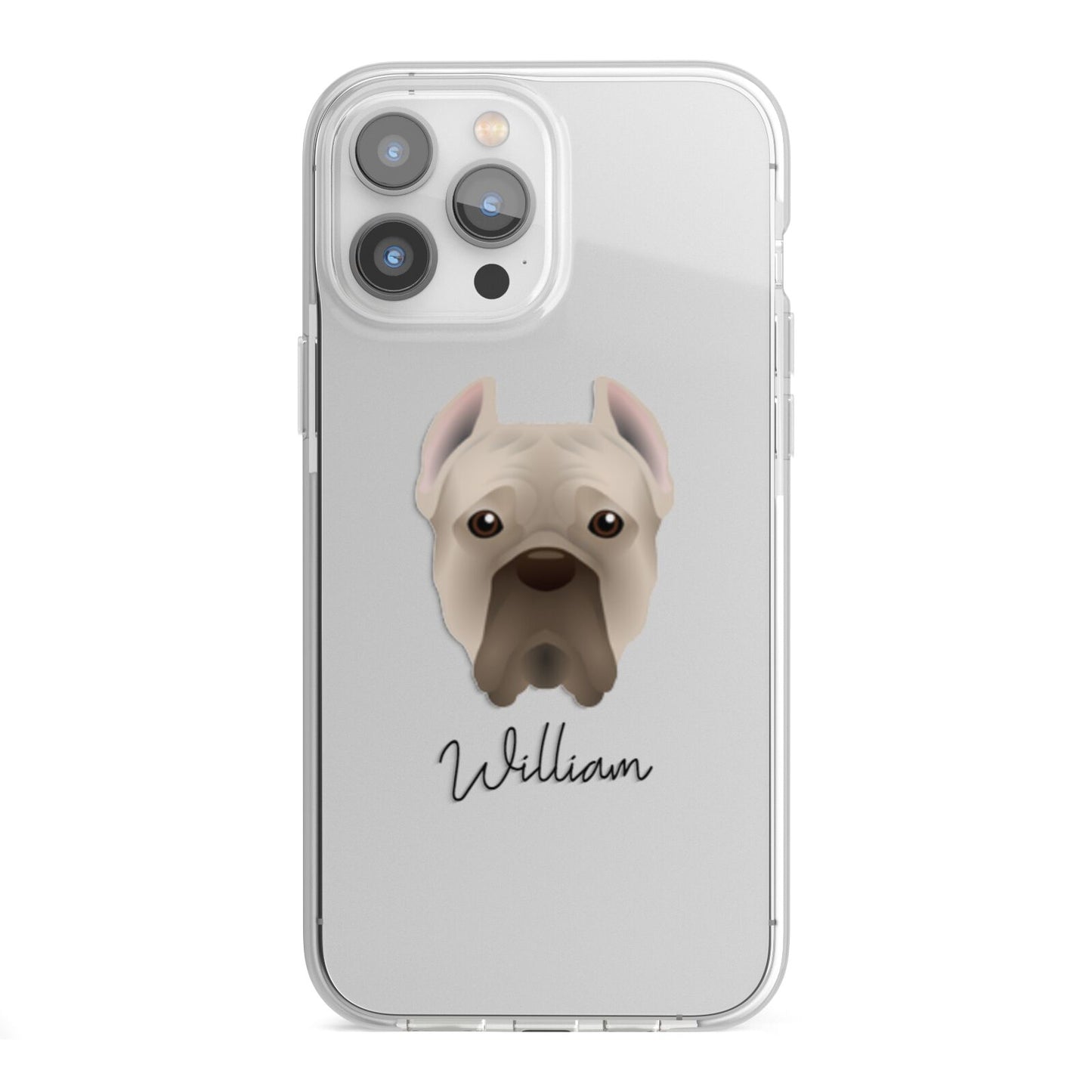 Cane Corso Italiano Personalised iPhone 13 Pro Max TPU Impact Case with White Edges