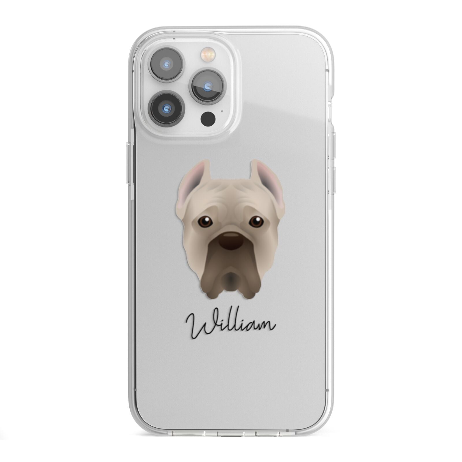Cane Corso Italiano Personalised iPhone 13 Pro Max TPU Impact Case with White Edges