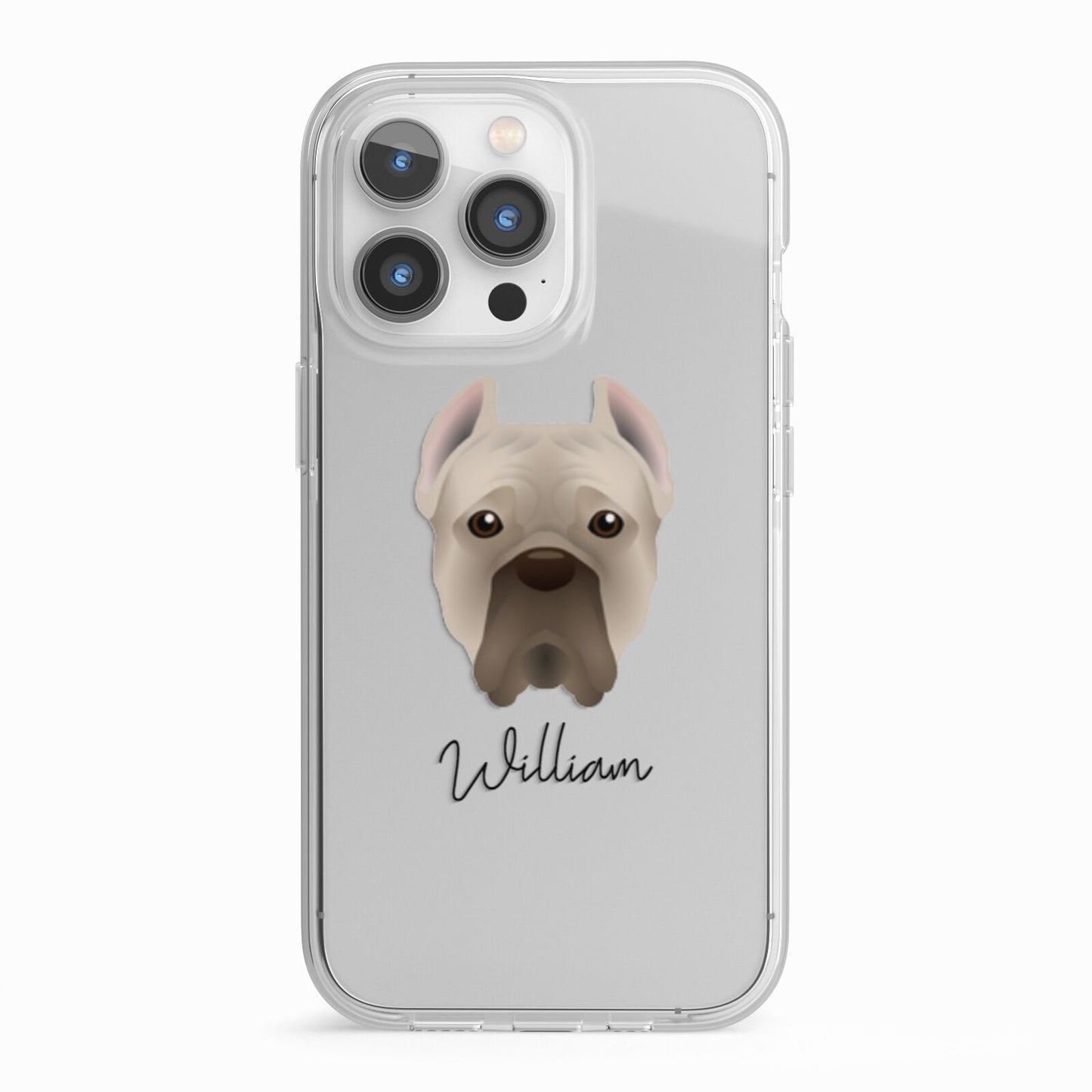Cane Corso Italiano Personalised iPhone 13 Pro TPU Impact Case with White Edges