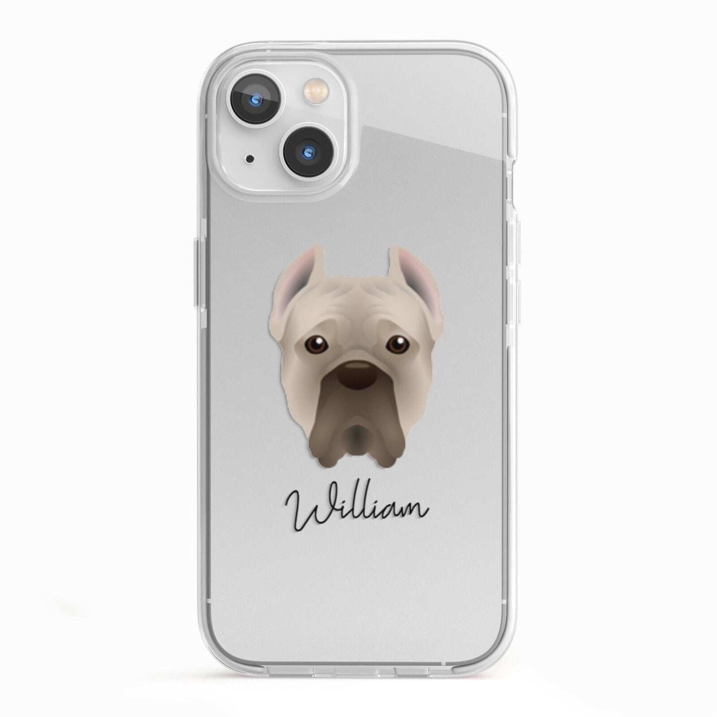 Cane Corso Italiano Personalised iPhone 13 TPU Impact Case with White Edges