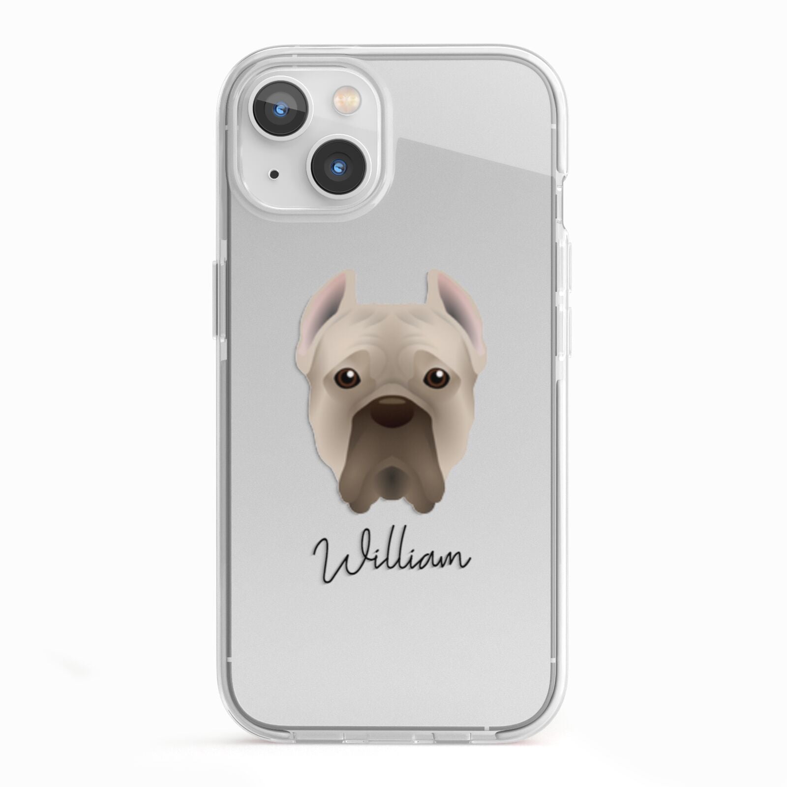Cane Corso Italiano Personalised iPhone 13 TPU Impact Case with White Edges