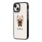 Cane Corso Italiano Personalised iPhone 14 Black Impact Case Side Angle on Silver phone