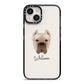 Cane Corso Italiano Personalised iPhone 14 Black Impact Case on Silver phone