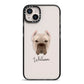Cane Corso Italiano Personalised iPhone 14 Plus Black Impact Case on Silver phone