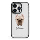 Cane Corso Italiano Personalised iPhone 14 Pro Black Impact Case on Silver phone