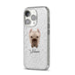 Cane Corso Italiano Personalised iPhone 14 Pro Glitter Tough Case Silver Angled Image