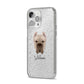 Cane Corso Italiano Personalised iPhone 14 Pro Max Glitter Tough Case Silver Angled Image
