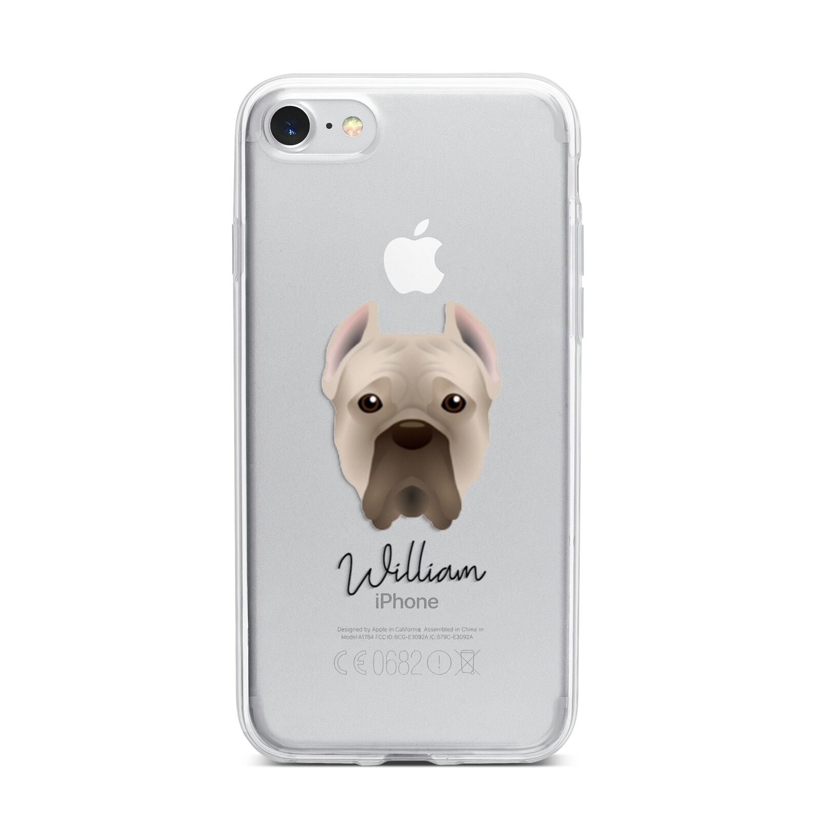 Cane Corso Italiano Personalised iPhone 7 Bumper Case on Silver iPhone