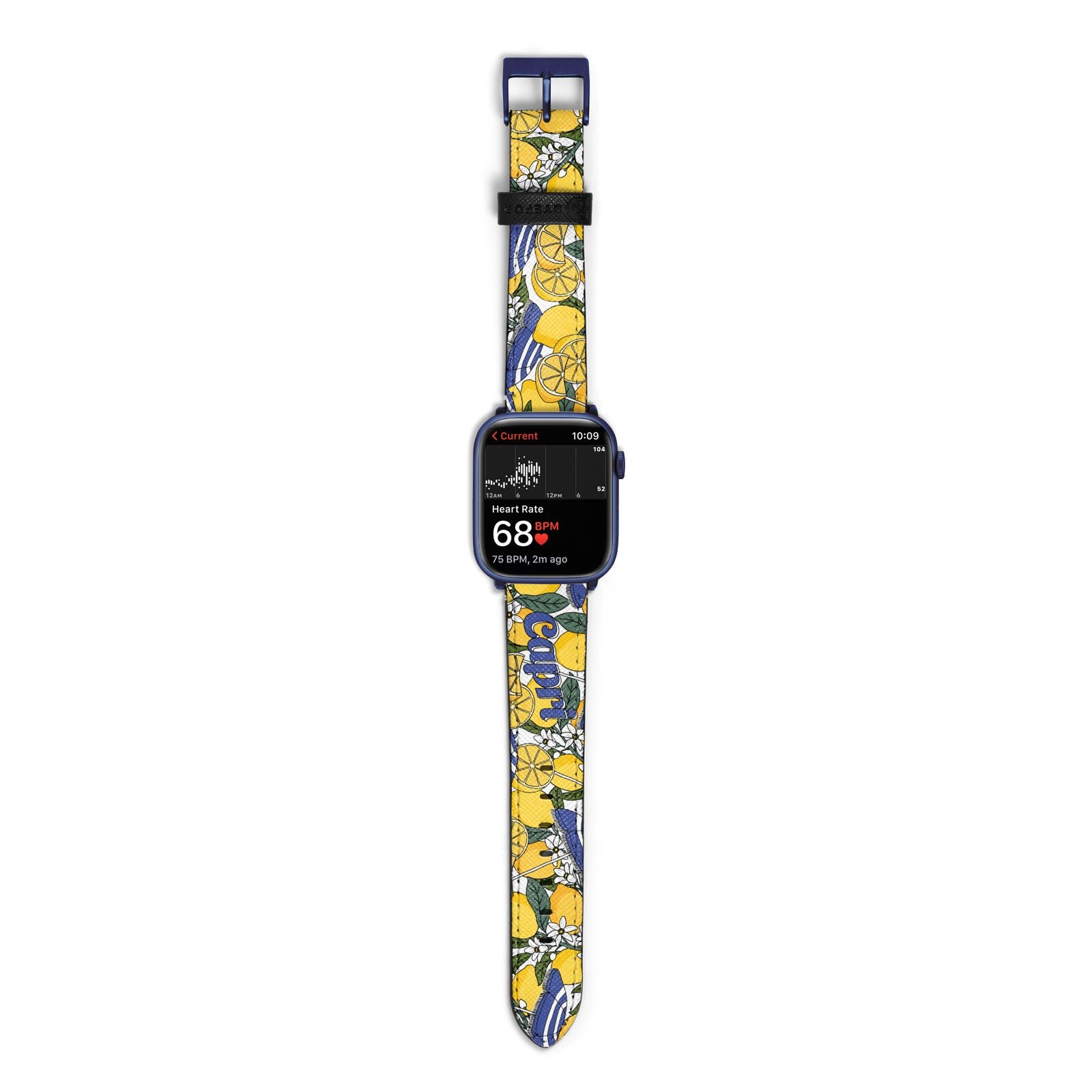 Capri Apple Watch Strap Size 38mm with Blue Hardware