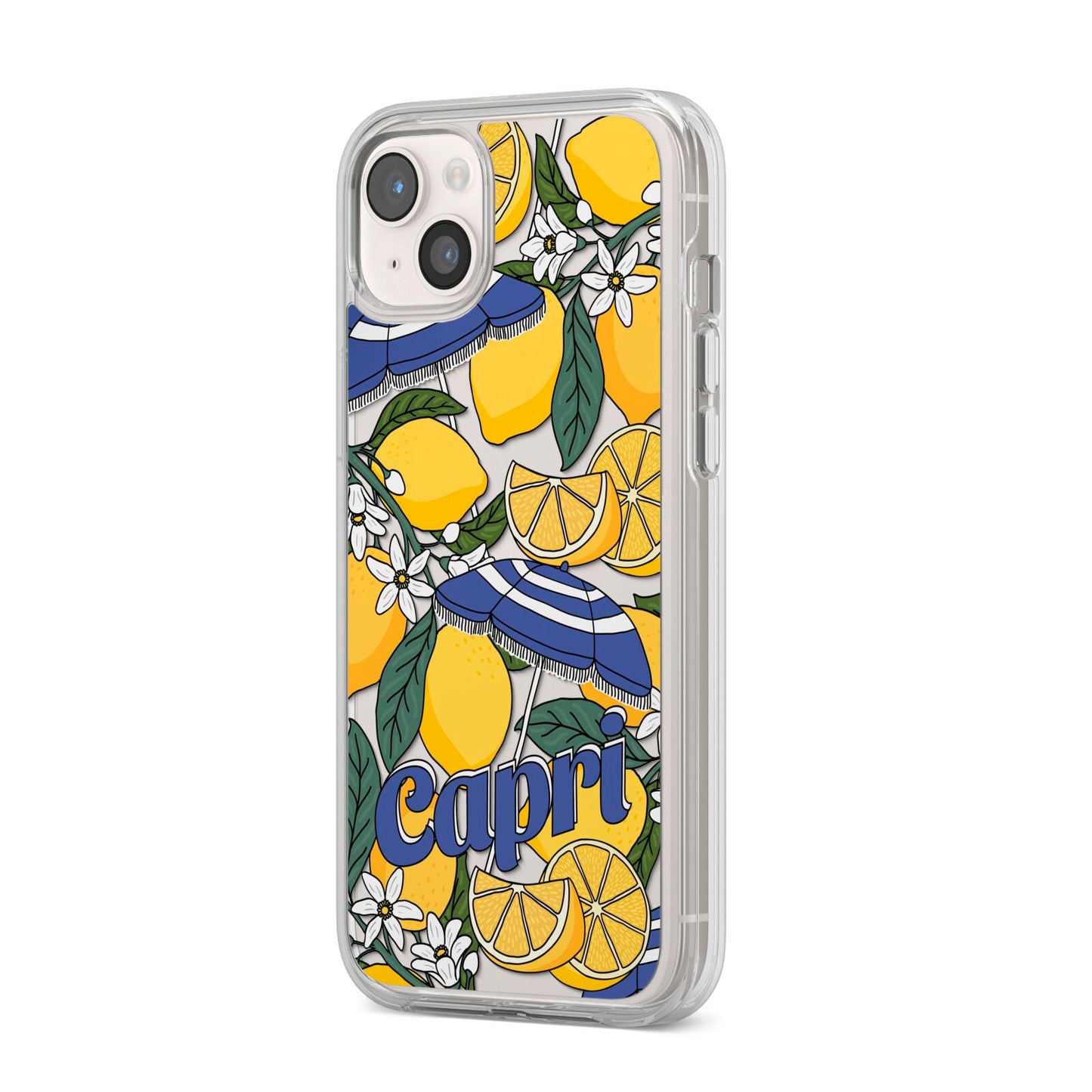 Capri iPhone 14 Plus Clear Tough Case Starlight Angled Image