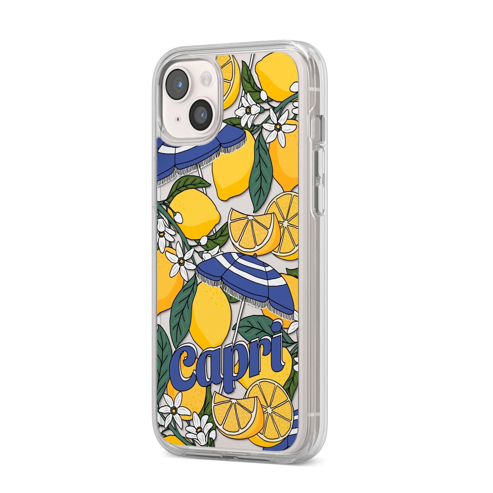 Capri iPhone 14 Plus Clear Tough Case Starlight Angled Image