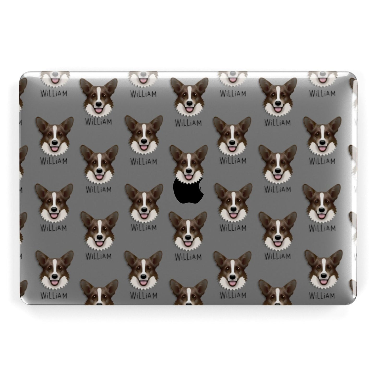 Cardigan Welsh Corgi Icon with Name Apple MacBook Case