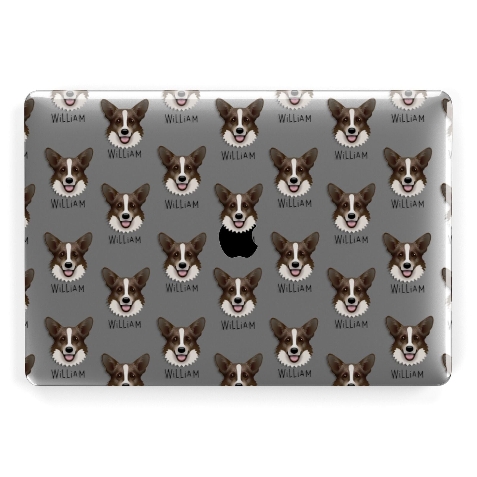 Cardigan Welsh Corgi Icon with Name Apple MacBook Case