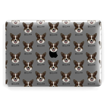 Cardigan Welsh Corgi Icon with Name Apple MacBook Case