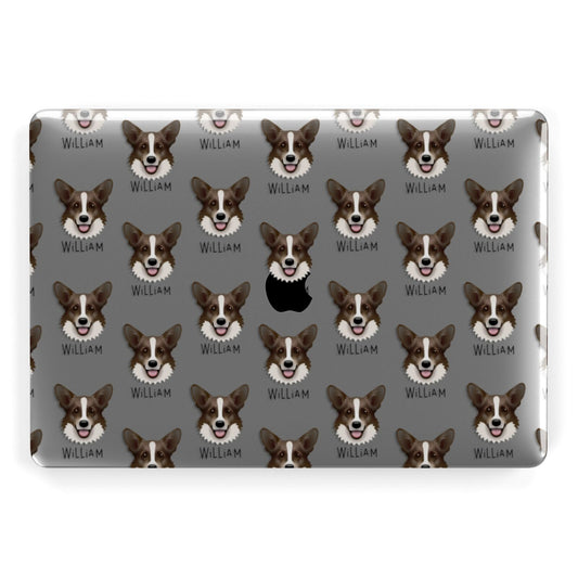 Cardigan Welsh Corgi Icon with Name Apple MacBook Case