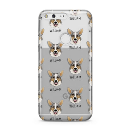 Cardigan Welsh Corgi Icon with Name Google Pixel Case