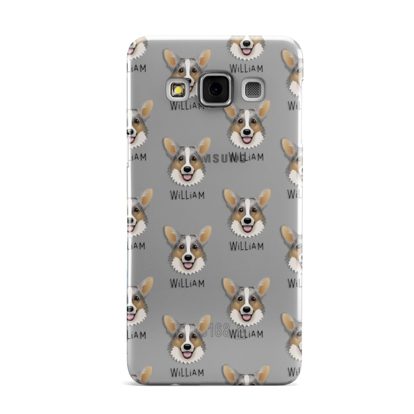 Cardigan Welsh Corgi Icon with Name Samsung Galaxy A3 Case