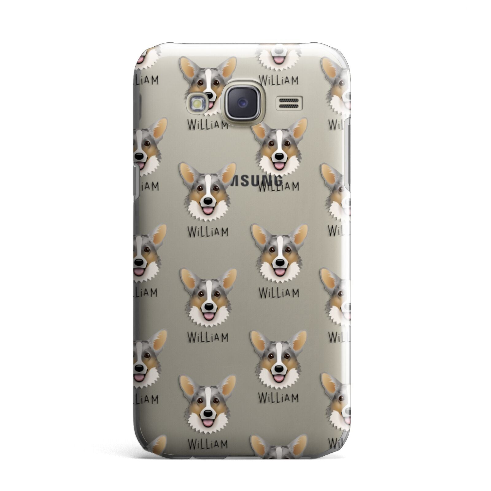 Cardigan Welsh Corgi Icon with Name Samsung Galaxy J7 Case
