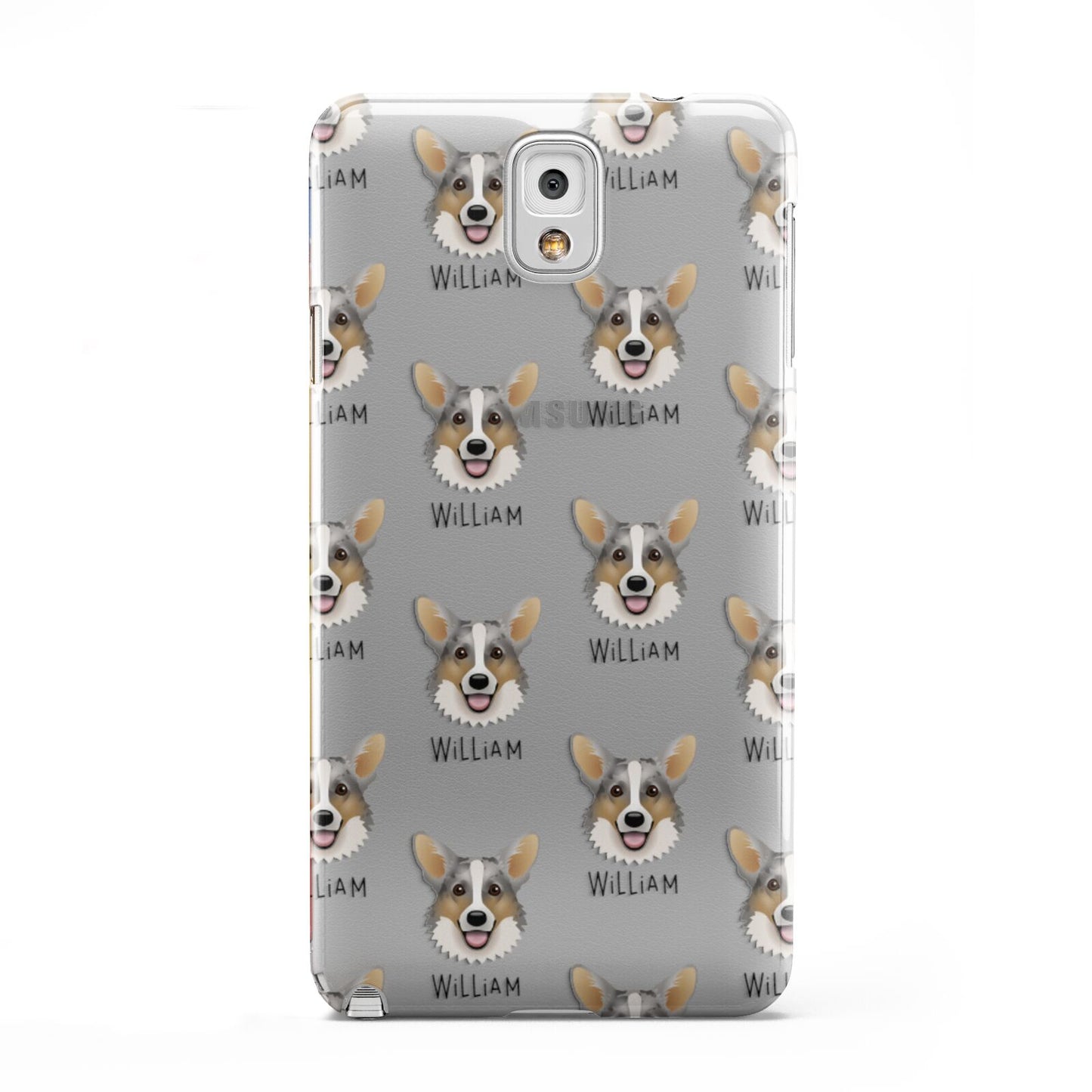 Cardigan Welsh Corgi Icon with Name Samsung Galaxy Note 3 Case
