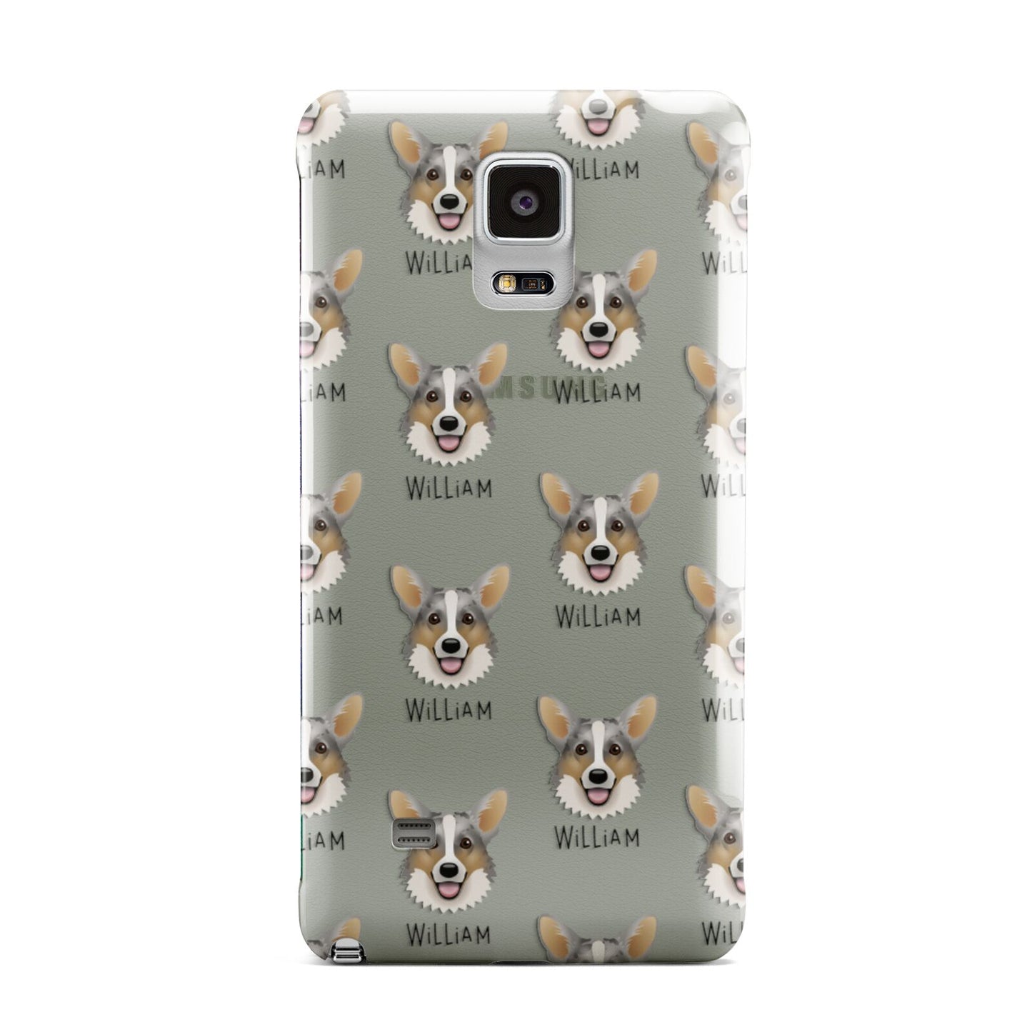 Cardigan Welsh Corgi Icon with Name Samsung Galaxy Note 4 Case