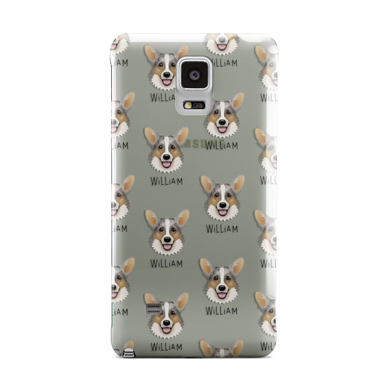Cardigan Welsh Corgi Icon with Name Samsung Galaxy Note 4 Case